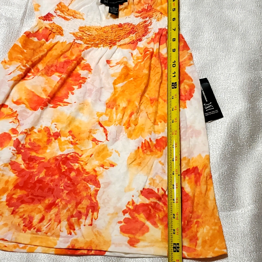 Women's Soft Tank Top Size Small Orange Red - Picture 3 of 5